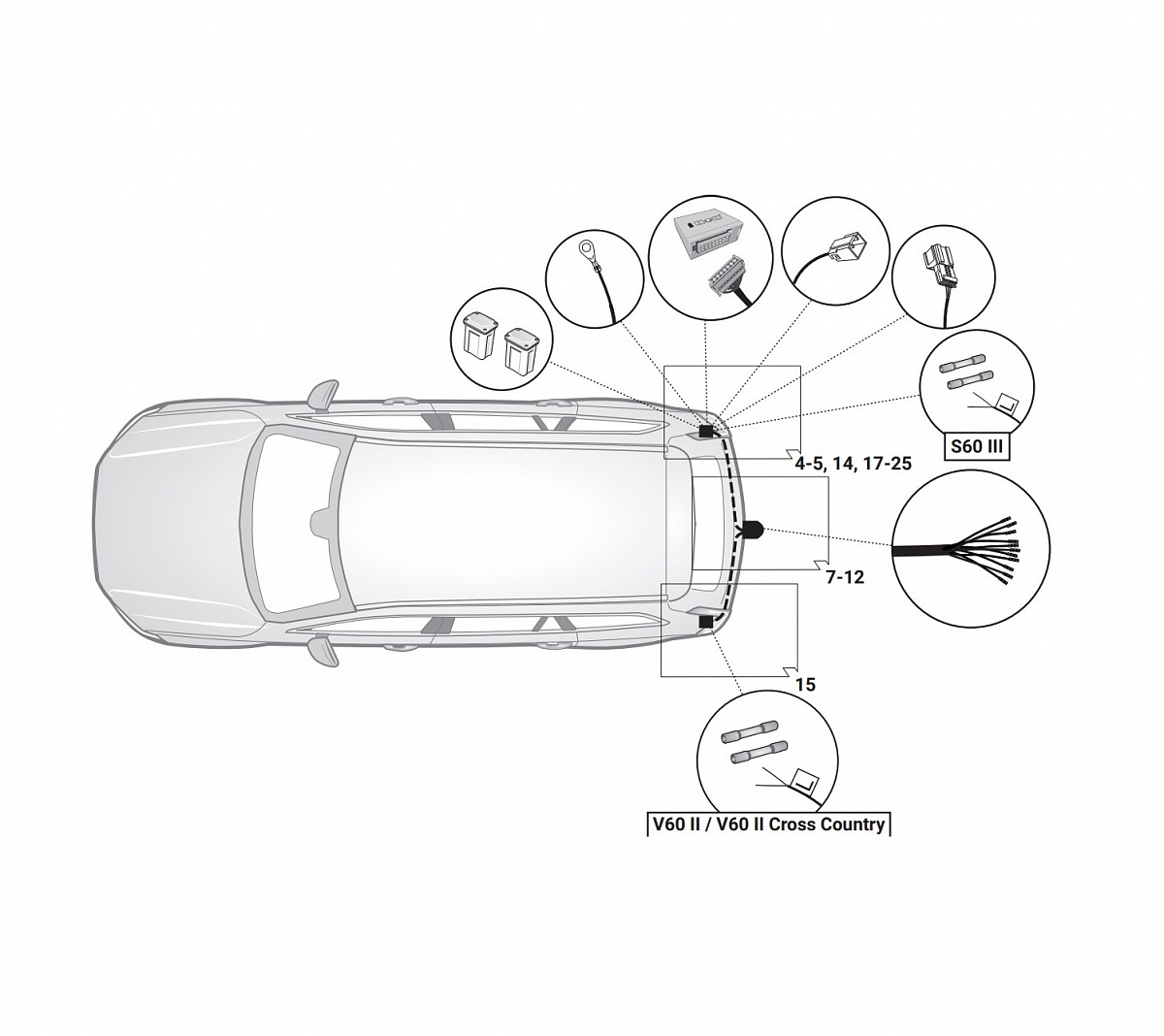 Электрика фаркопа Hak-System (13 pin) для Volvo V90 2016- 21260523 в 