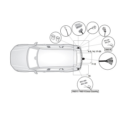 Электрика фаркопа Hak-System (13 pin) для Volvo V90 2016- 21260523 в 