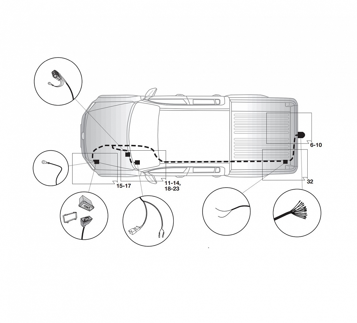 Электрика фаркопа Brink (13 pin) для Volkswagen Amarok 2010- 756764 в 