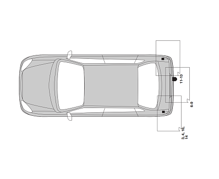 Электрика фаркопа Hak-System (13 pin) для Fiat Ulysse 2002-2005 26500505 в 