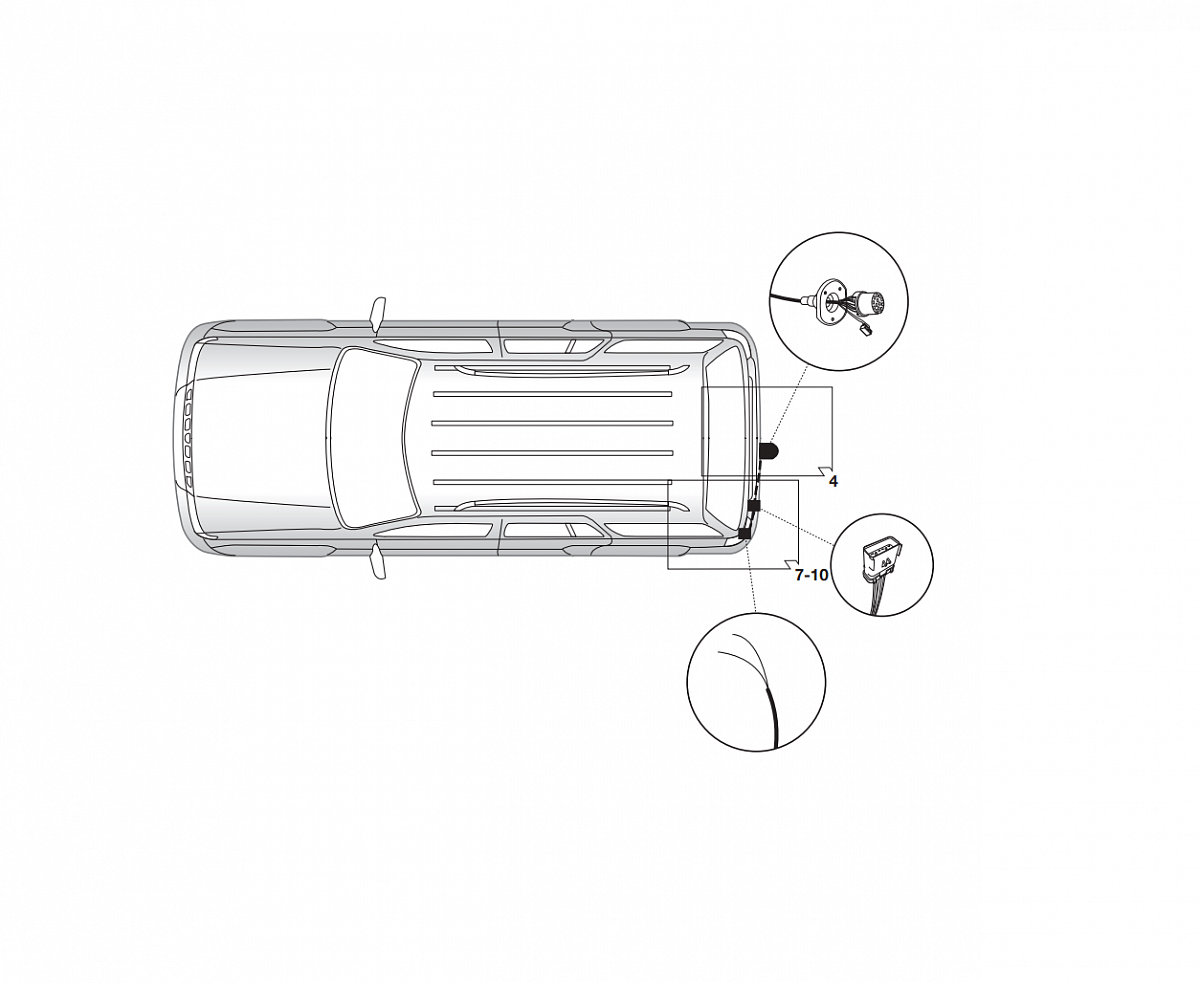 Электрика фаркопа Hak-System (13 pin) для Jeep Commander 2006-2011 26610502 в 