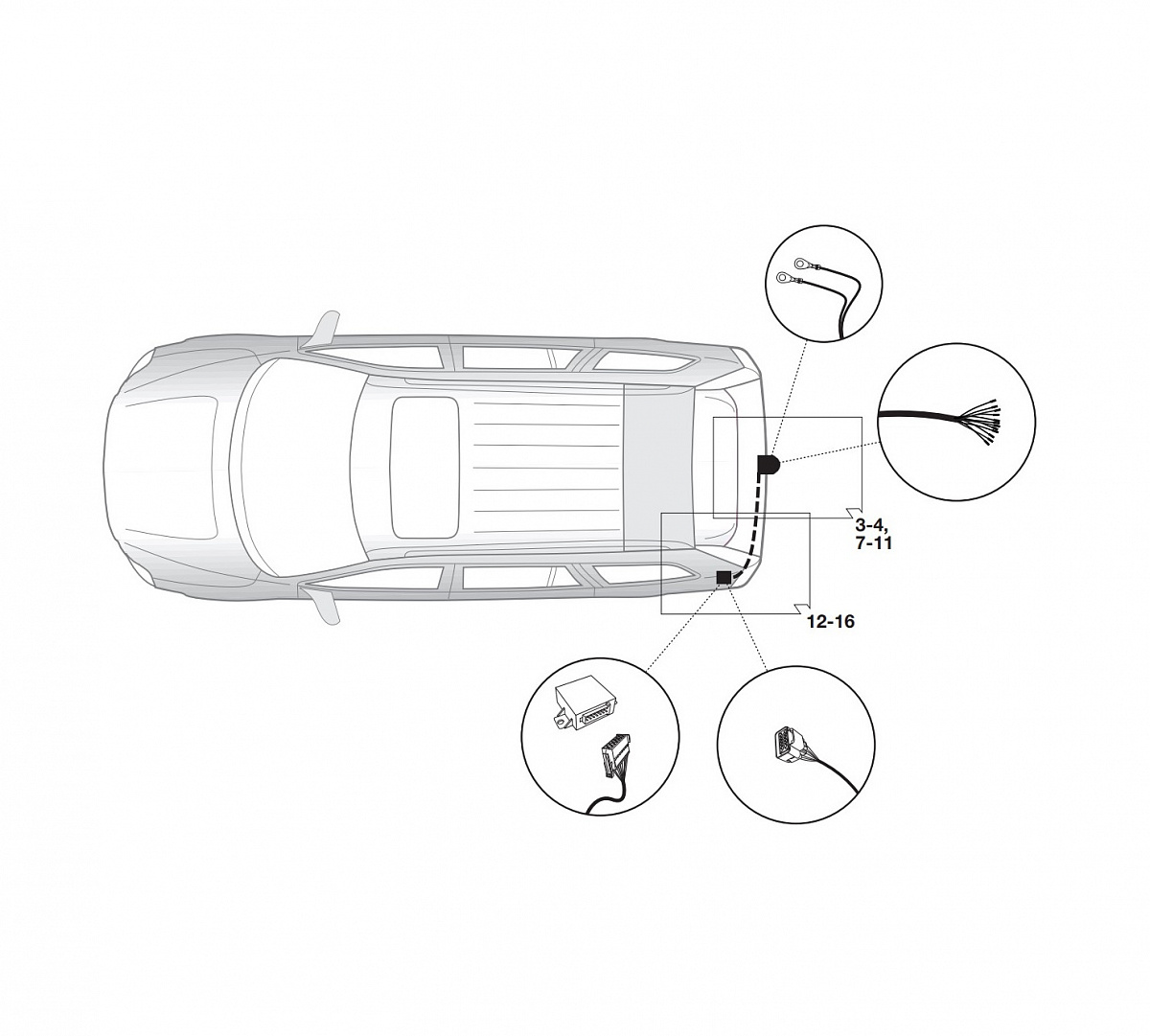 Электрика фаркопа Hak-System (13 pin) для Volvo XC90 2004-2015 21260505 в 