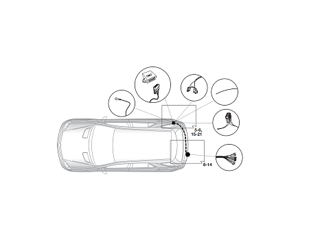 Электрика фаркопа Hak-System (13 pin) для Mercedes M-class 2005-2011 21040512 в 