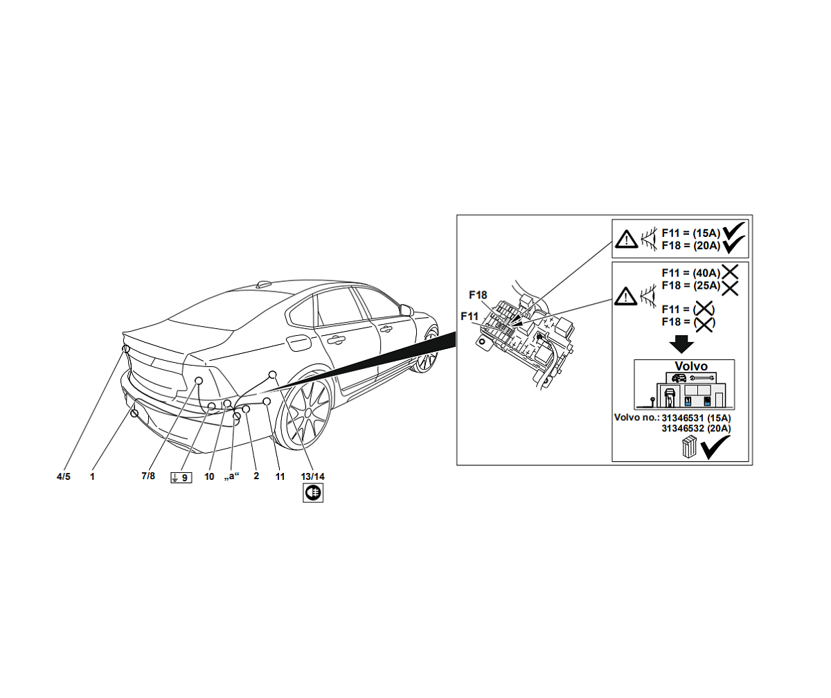 Электрика фаркопа Westfalia (7 pin) для Volvo S90 2016- 320165300107 в 