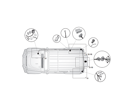 Электрика фаркопа Hak-System (7 pin) для Jeep Wrangler 2018- 12610516 в 