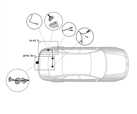 Электрика фаркопа Hak-System (7 pin) для Audi A7 2018- 12010528 в 