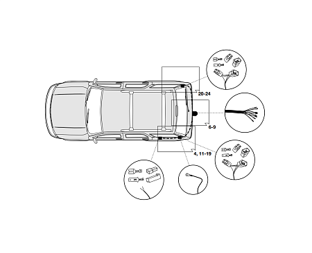 Электрика фаркопа Hak-System (7 pin) для Jeep Compass 2006-2017 16500548 в 