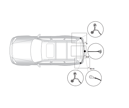 Электрика фаркопа Hak-System (7 pin) для Jeep Cherokee 2008-2014 16500528 в 