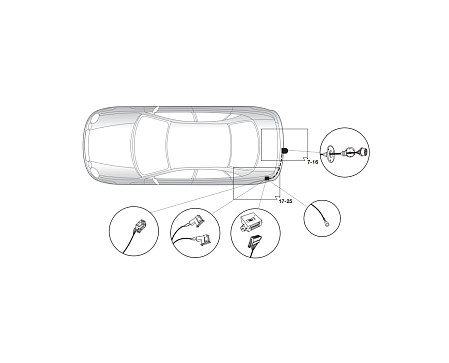 Электрика фаркопа Hak-System (13 pin) для Mercedes C-class 2001-2008 21040509 в 