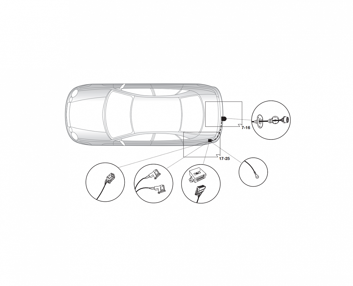 Электрика фаркопа Hak-System (13 pin) для Mercedes CLK-class 2003-2009 21040509 в 