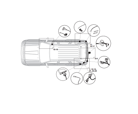 Электрика фаркопа Hak-System (13 pin) для Jeep Grand Cherokee 2013-2015 21610507 в 