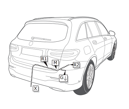 Электрика фаркопа ECS (7 pin) для Mercedes GLC 2015-2019 MB087F1 в 