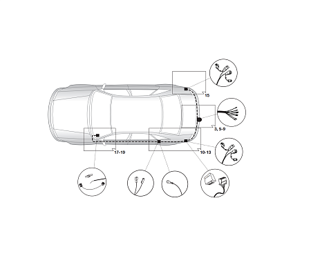 Электрика фаркопа Hak-System (7 pin) для Mitsubishi Lancer 2008-2016 12130512 в 