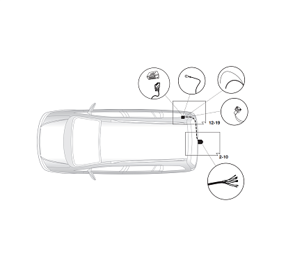 Электрика фаркопа Hak-System (7 pin) для Mercedes Viano/Vito 2010-2014, (для авто с подготовкой) 12040521 в 