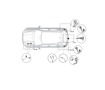 Электрика фаркопа Hak-System (7 pin) для Peugeot 4008 2012-2017 12500578 в 