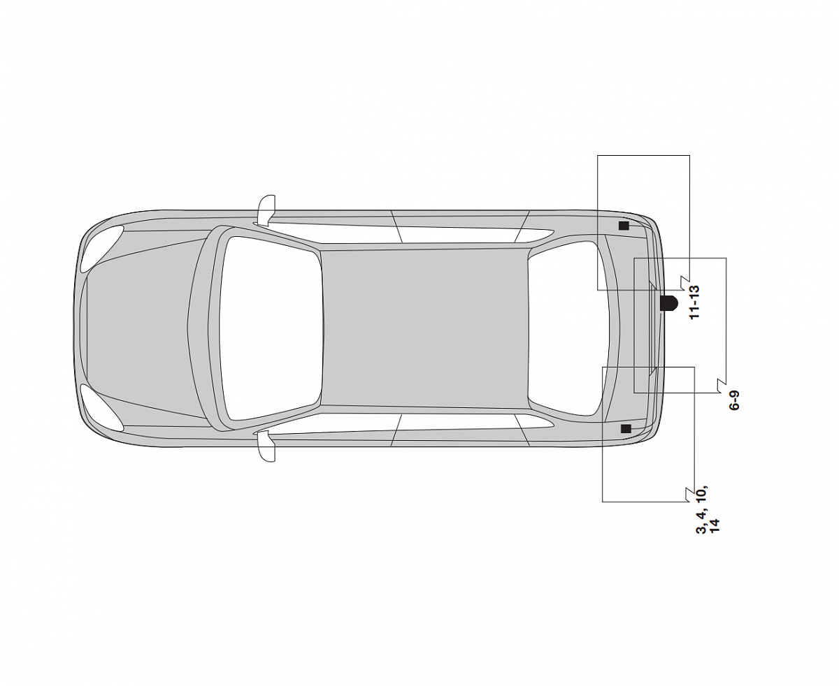 Электрика фаркопа Hak-System (13 pin) для Peugeot 807 2002-2005 26500505 в 