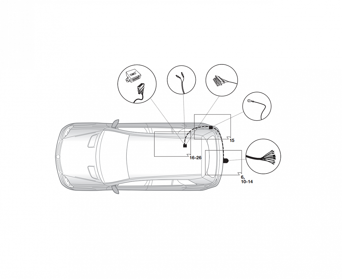 Электрика фаркопа Hak-System (13 pin) для Mercedes GLK-class 2008-2015 21040517 в 