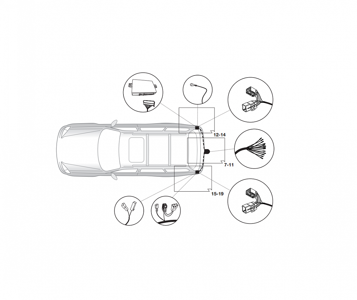 Электрика фаркопа Hak-System (13 pin) для Toyota Land Cruiser J200 2008-2021 21250527 в 