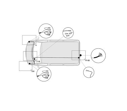 Электрика фаркопа Hak-System (13 pin) для Mercedes Sprinter 1995-2000 26500504 в 