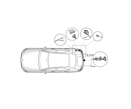 Электрика фаркопа Hak-System (13 pin) для Mercedes GLE 2019- 21040548 в 