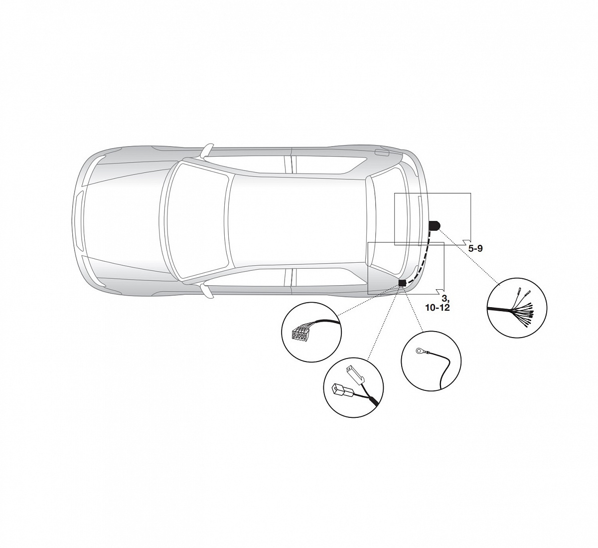 Электрика фаркопа Hak-System (13 pin) для Subaru Tribeca 2006-2014 26230508 в 