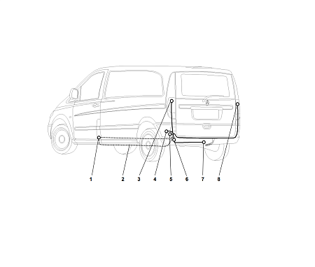 Электрика фаркопа Westfalia (7 pin) для Mercedes Vito 2003-2014 313176300107 в 