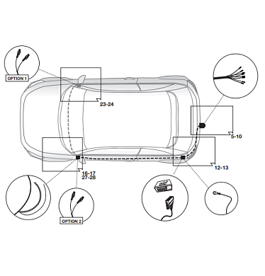 Электрика фаркопа Hak-System (7 pin) для Audi A1 2010-2018 12010519 в 