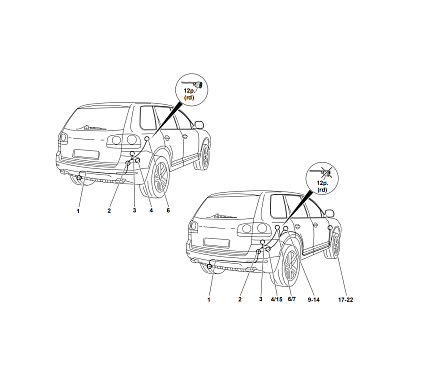 Электрика фаркопа Westfalia (13 pin) для Volkswagen Touareg 2002-2010 321500300113 в 