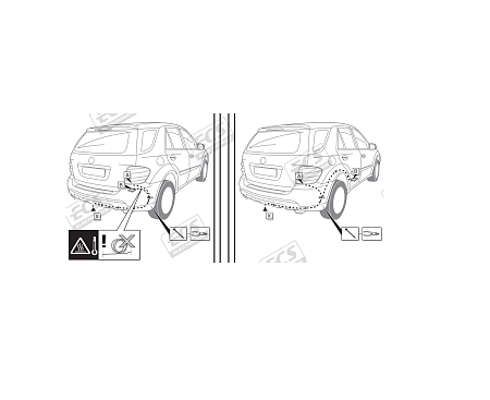 Электрика фаркопа ECS (7 pin) для Mercedes GL-class 2006-2012 MB075BH в 