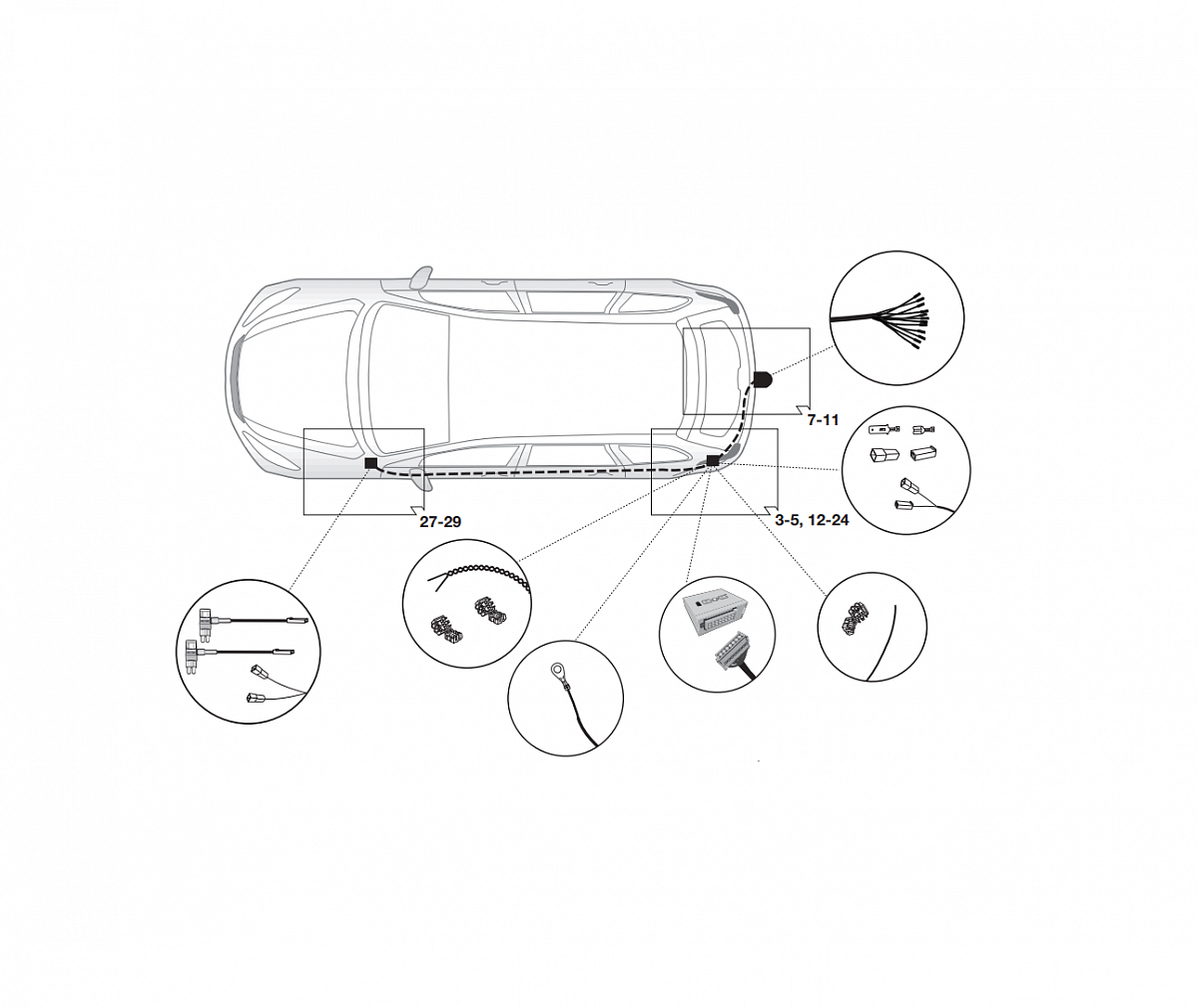 Электрика фаркопа Hak-System (13 pin) для Kia Sportage 2016-2018 26500616 в 