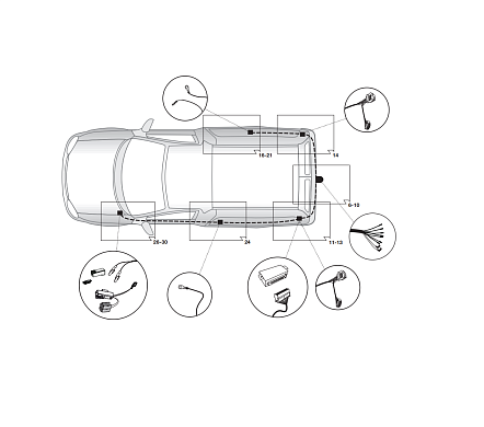 Электрика фаркопа Hak-System (7 pin) для Peugeot Bipper 2008- 12500535 в 