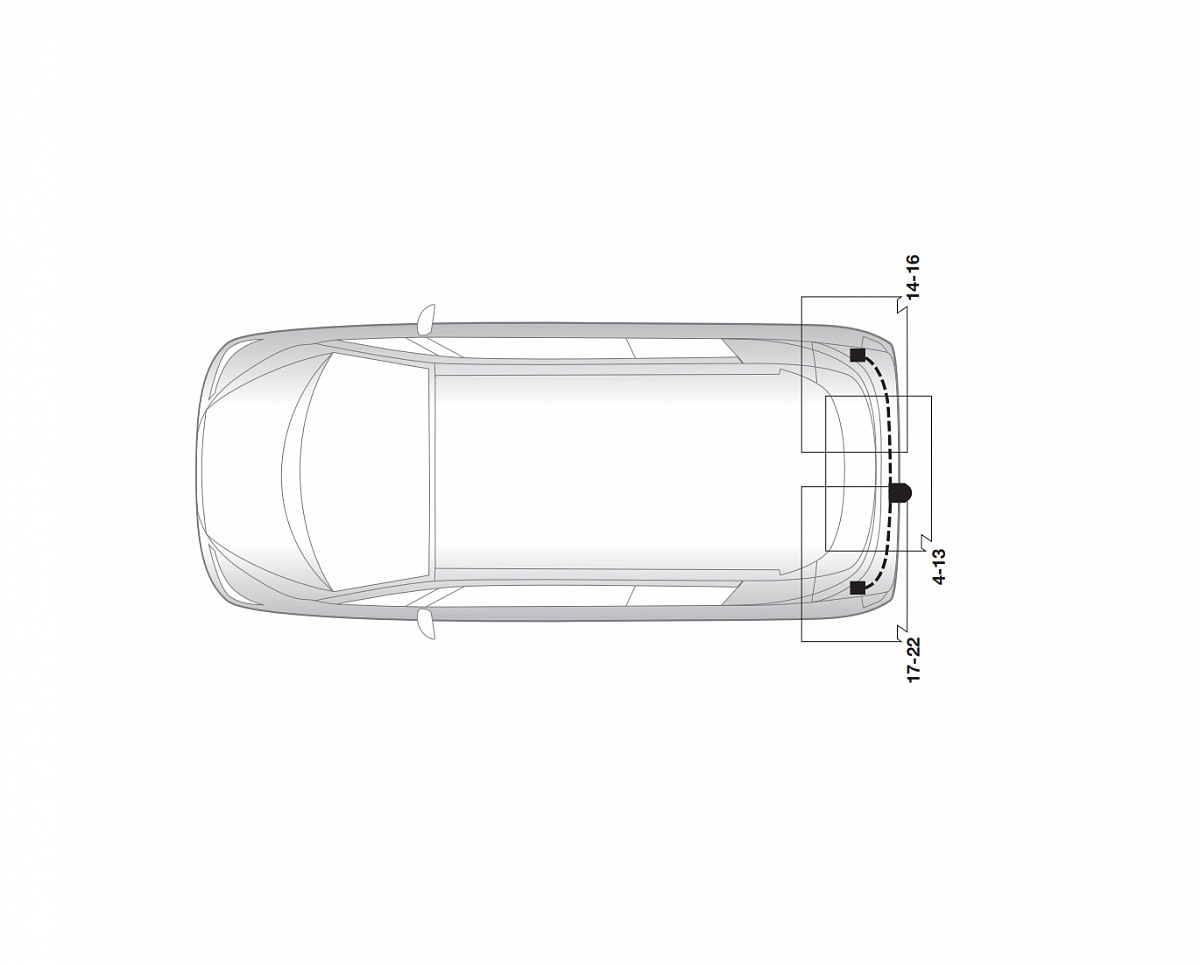 Электрика фаркопа Hak-System (13 pin) для Mitsubishi Grandis 2004-2009 26130507 в 