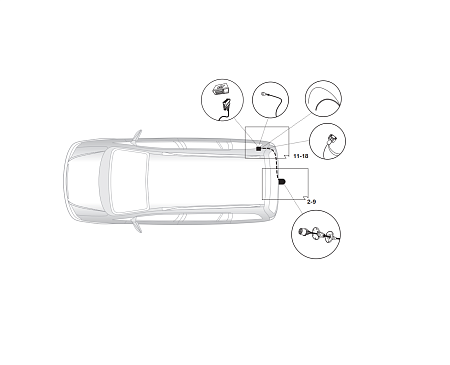 Электрика фаркопа Hak-System (13 pin) для Mercedes Viano 2005-2014, (для авто с подготовкой) 21040521 в 