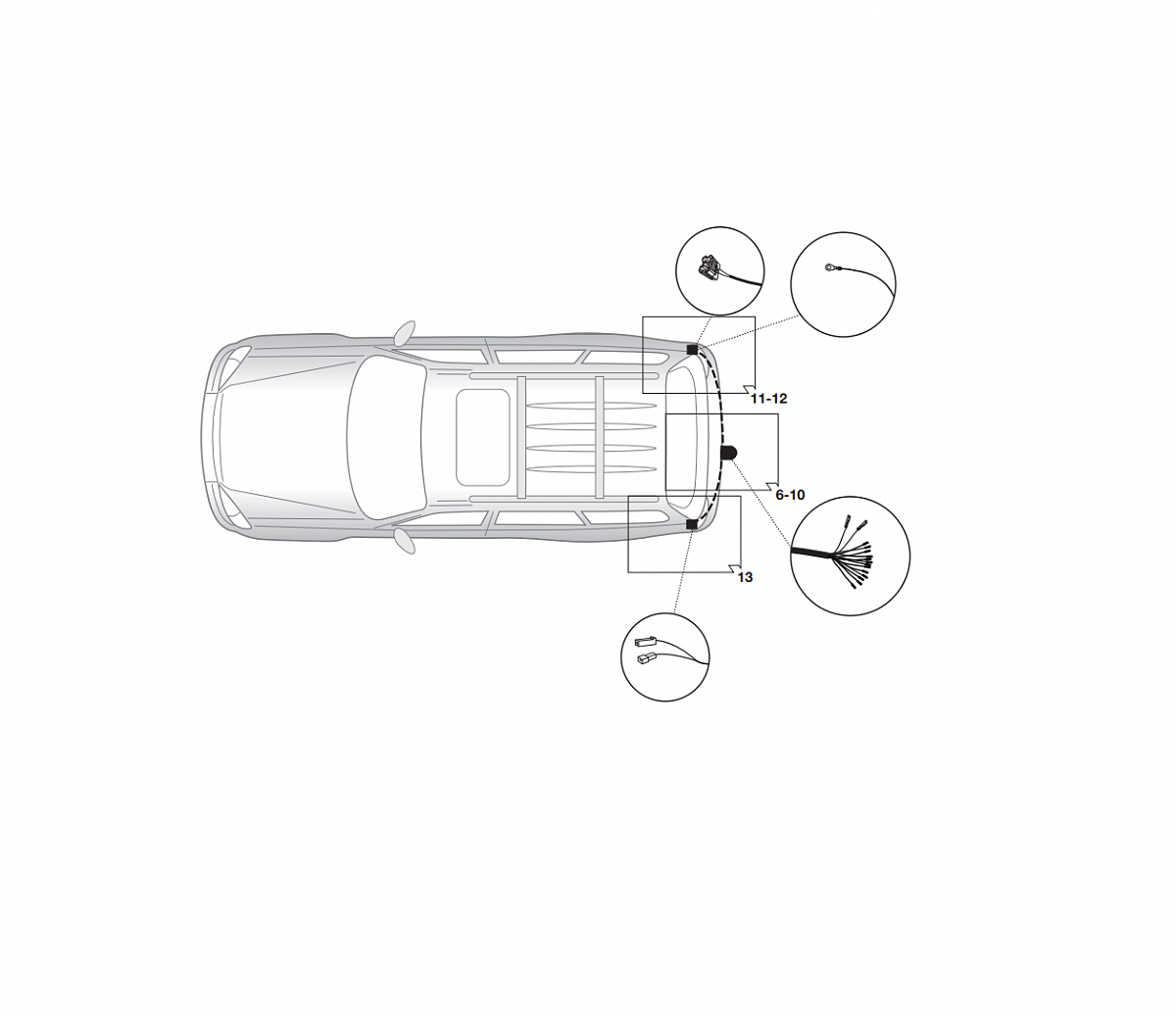 Электрика фаркопа Hak-System (13 pin) для Peugeot 4007 2007-2012 26500524 в 