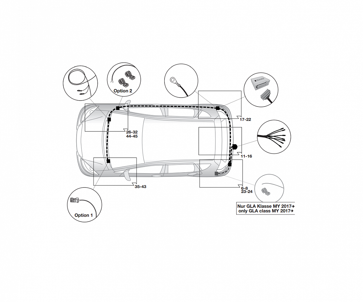 Электрика фаркопа Hak-System (7 pin) для Mercedes СLA-class Shooting Brake 2015- 12040531 в 