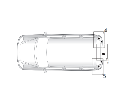 Электрика фаркопа Hak-System (13 pin) для Fiat Doblo 2005-2010 26050506 в 