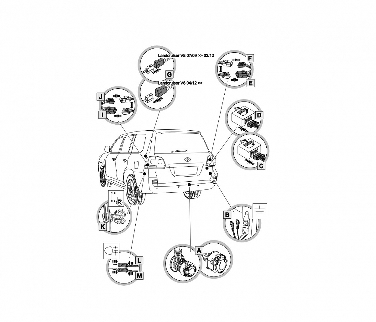 Электрика фаркопа Brink (13 pin) для Toyota Land Cruiser J200 2009-2021 753974 в 