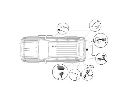 Электрика фаркопа Brink (7 pin) для Jeep Grand Cherokee 2013- 719643 в 