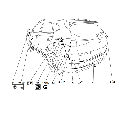 Электрика фаркопа Westfalia (13 pin) для Hyundai Tucson 2018-2021 346149300113 в 