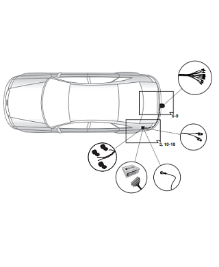 Электрика фаркопа Hak-System (13 pin) для Audi A5 2017- 26010526 в 