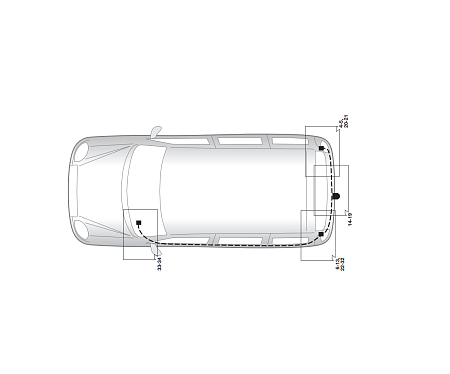 Электрика фаркопа Hak-System (13 pin) для Fiat Doblo 2005-2010 21050511 в 