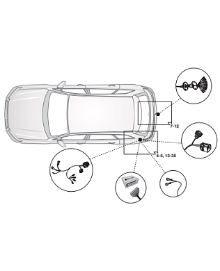 Электрика фаркопа Hak-System (13 pin) для Audi Q5 2017- 26010526 в 