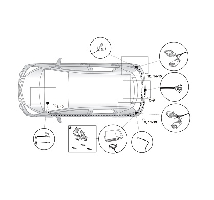 Электрика фаркопа Hak-System (7 pin) для Toyota Verso 2011-2018 12500561 в 