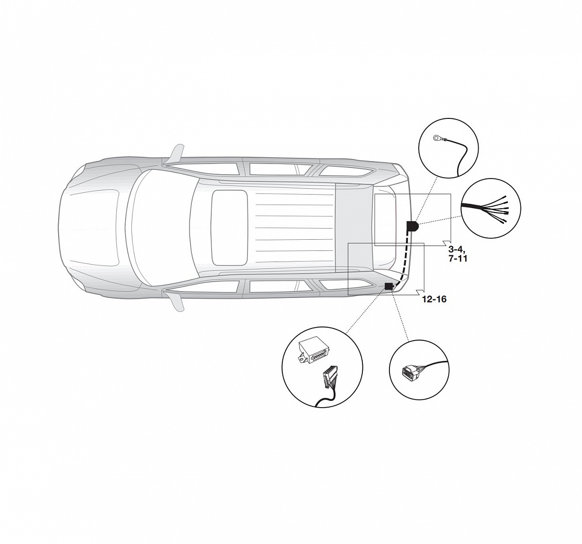 Электрика фаркопа Hak-System (7 pin) для Volvo XC90 2004-2015 12260505 в 