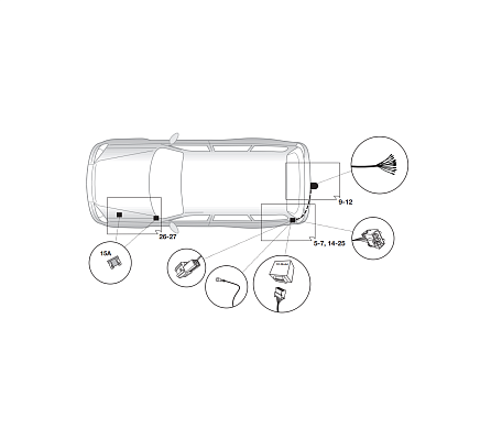 Электрика фаркопа Hak-System (13 pin) для Nissan Note 2014- 21140523 в 