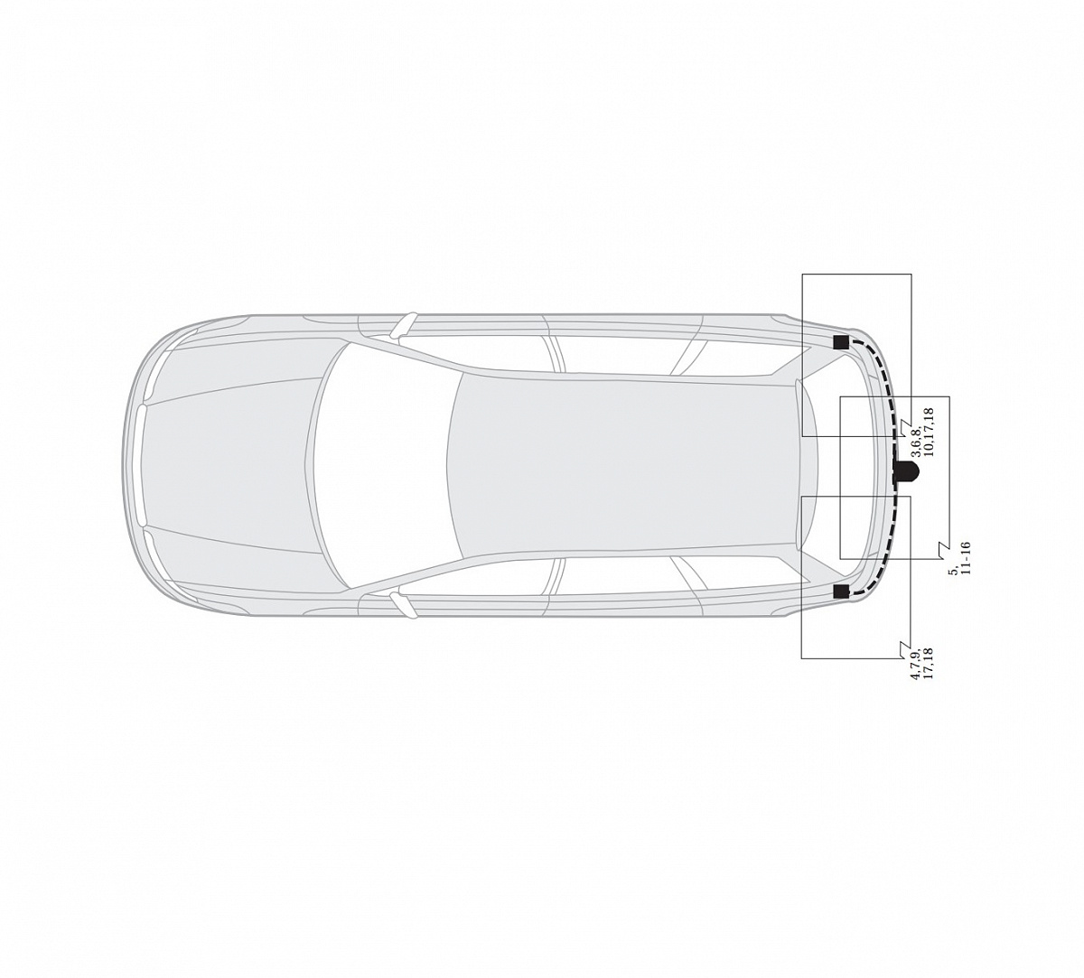 Электрика фаркопа Hak-System (13 pin) для Subaru Forester 1997-2002\2002-2008\Impreza 1993-2000\2000-2007\Legacy 1990-2003 26230001 в 