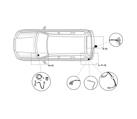 Электрика фаркопа Hak-System (7 pin) для Subaru Forester 2013-2018 16230522 в 