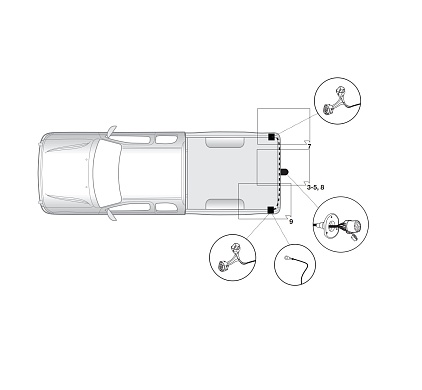 Электрика фаркопа Hak-System (13 pin) для Toyota Hilux 2005-2010 26250518 в 