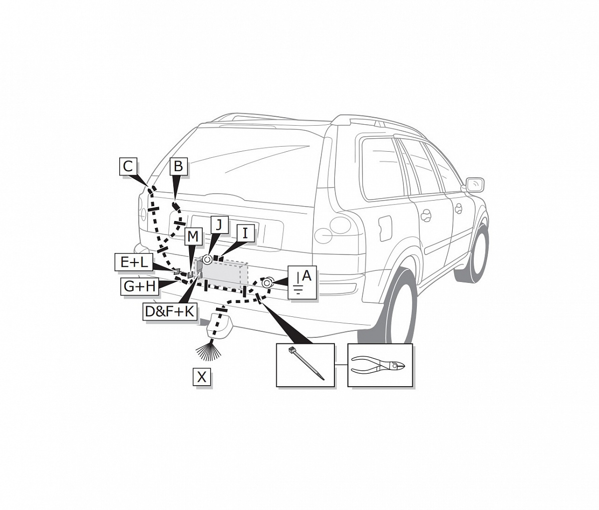 Электрика фаркопа Brink (7 pin) для Volvo XC90 2002-2014 759191 в 