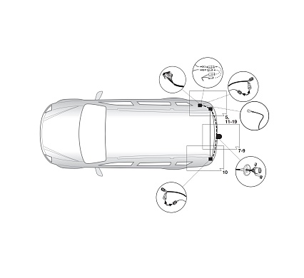 Электрика фаркопа Hak-System (13 pin) для Ssang Yong Actyon 2006-2010 26320504 в 